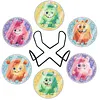 [Upgrade]6pcs/set DIY Diamond Painting Waterproof Case Classic Cute Monster Coaster Gift Decor Set