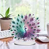 (US Local)Acrylic Special Shape Peacock Diamond Painting Ornaments Desktop Decor Kit