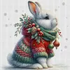 Winter Rabbit-18CT Stamped Cross Stitch 30*30cm/11.81*11.81in