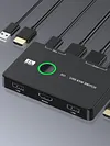 HD KVM Devices Keyboard Mouse Printer KVM Hub Adapter Equipment for 2 PC Sharing