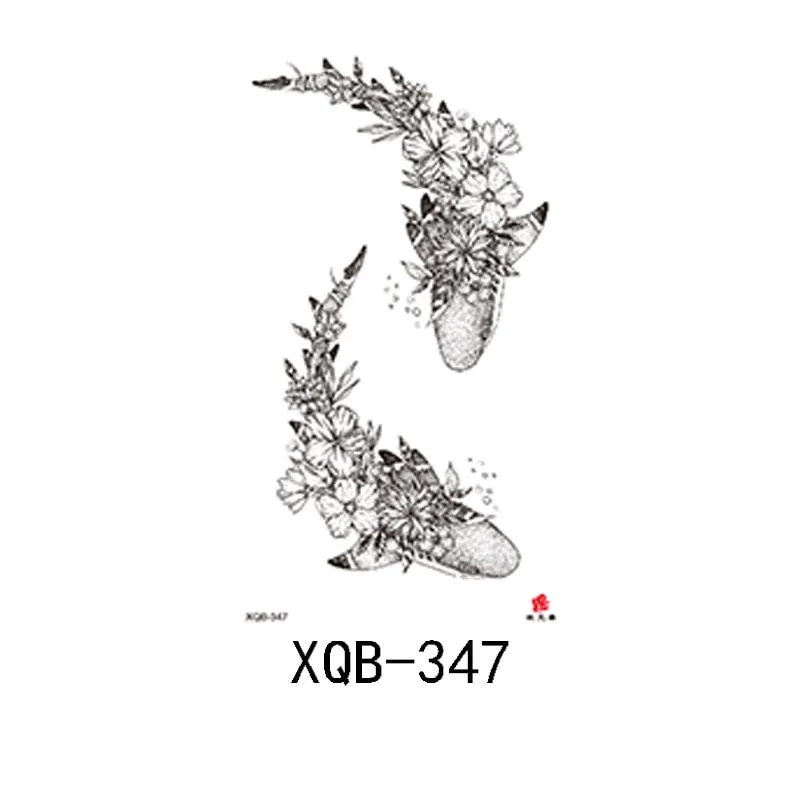 Small Full Arm Waterproof Tattoo Sticker Half Arm Arm Painted Flower Animal Arm Lasting European and American Tattoo Sticker