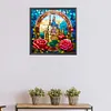 Rose Castle Glass Painting-Paint by Numbers Acrylic Painting 40*40CM