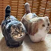 Customized Cat Dog Handmade Square Plushie Keychain Bag Charm Send Pics to bruce663@foxmail.com