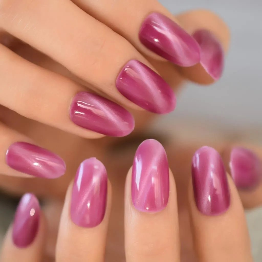 Spots Fashion Full Cover Heart Brand New Short Nails Squoval With Design Glitter Charm kawii Cute Lovely Fingernails Supplies-Nail Inspo