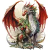 Christmas Pterosaur - 11CT Stamped Cross Stitch - 40*40cm - Dragon Xmas