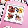 (US Local)6pcs Flower Butterfly DIY Diamond Painting Fridge Magnets Craft Kit