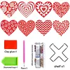 8Pcs Diamond Painting Wooden Love Coaster Diamond Art Kit w/ Holder No-Slip Decor