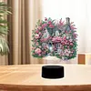 (US Local)Flower House Diamond Painting Night Light 5D DIY Diamond Art Lamp Home Decor