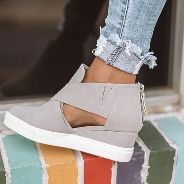 Women Fashion Stylish Wedge Sneakers