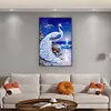 (Big Size) White Peacock - 11CT Stamped Cross Stitch 40*65cm/15.75*25.59in