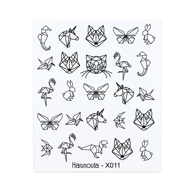 1Pc Spring Water Nail Decal And Sticker Flower Leaf Tree Green Simple Summer DIY Slider For Manicuring Nail Art Watermark