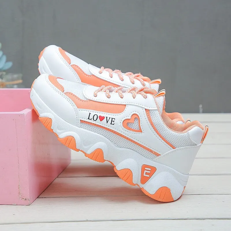 Daddy Women's 2020 Autumn and Winter New Students Korean Version of All-match Sports Casual Travel White Running Shoes Trend