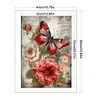 Vintage Butterfly Hibiscus - 11CT Stamped Cross Stitch 40*60cm/15.75*23.62in（Poster Cross stitch）