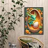 >SALE<5D DIY Full Round Drill Diamond Painting Green Dragon Home Decor 40x60cm