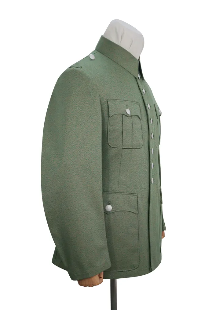  Polizei German General Officer Mottled Green Summer Service Tunic (8 buttons) German-Uniform