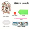 (US Local)Acrylic Special Shaped Vintage Flowers 5D Diamond Painting Clock Art Craft