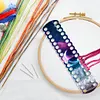 Acrylic Cross Stitch Row Line Board Cartoon Pattern Art Accessory (waves and moon)