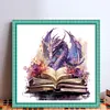 Dragons And Books - 14CT Stamped Cross Stitch - 50*50cm