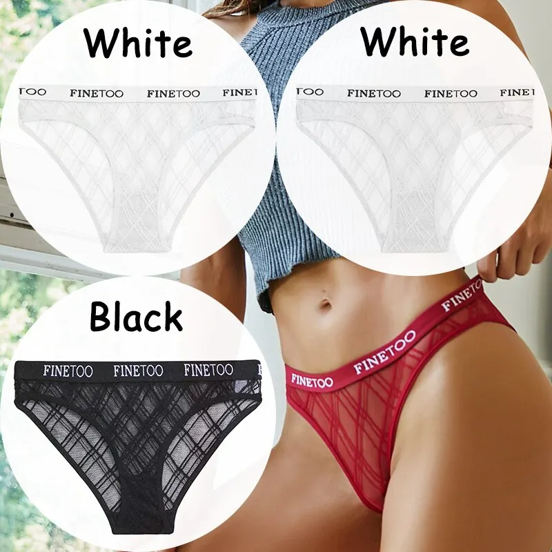 Billionm Lace Panties Women's Underwear Perspective Sexy Panties Female Underpanties Mesh Briefs Girls Intimates Lingerie M-XXL