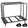 [US Local Warehouse] Folding Table Cart Heavy Duty Panel Dolly with PU Swivel Wheels 1800 LBS Drywall Cart for Party Events Hotel Factory Warehouse