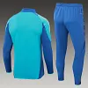 2024/2025 Ajax Half-Pull Training Suit Baby Blue Football Shirt 1:1 Thai Quality Set love fball