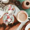 (US Local)6pcs Set Xmas Theme DIY Diamond Painting Coasters Kit with Holder Kit