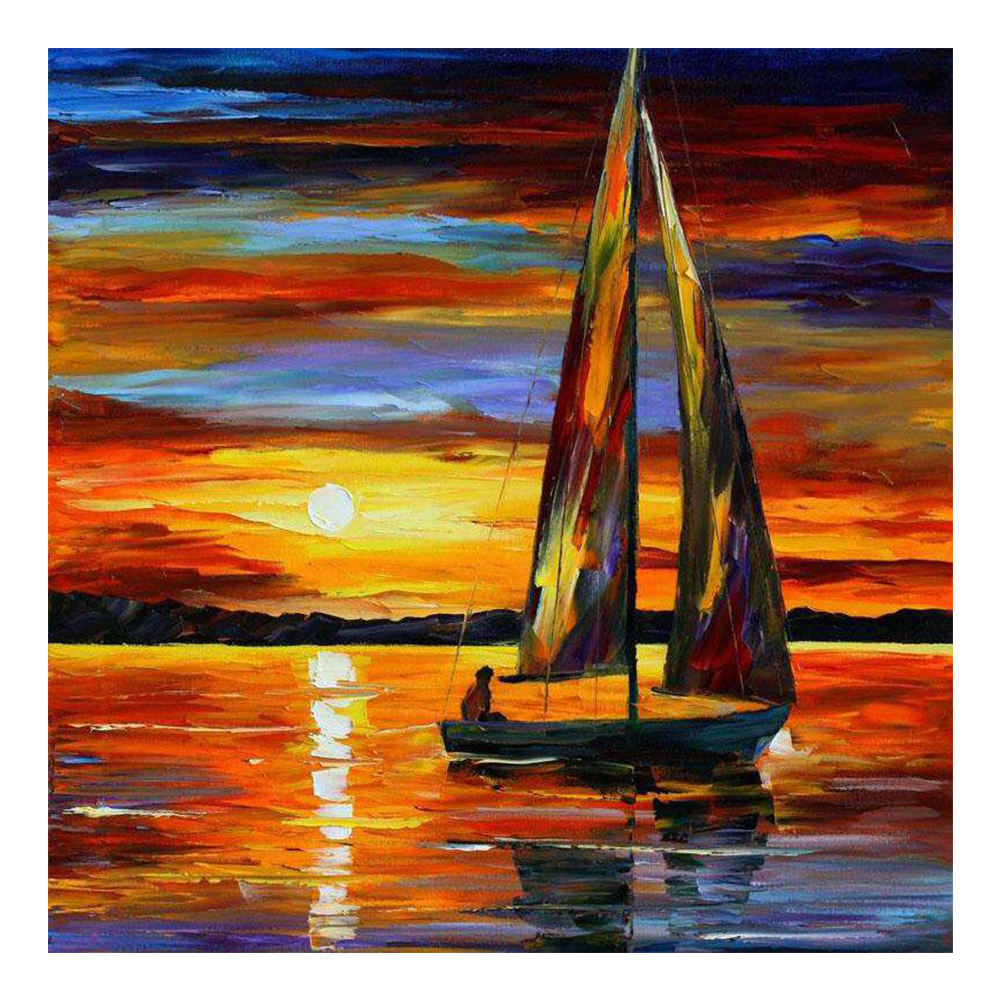 Sunset-Paint by Numbers-16"x16"/40x40cm