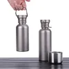 500/600/750ml Titanium Water Bottle with Lid Sports Kettle for Outdoor Picnic