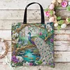 Peacock-11CT DIY Stamped Cross Stitch Shopping Bag 40*40cm/15.75*15.75in
