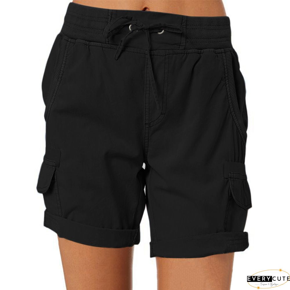 Flap Pocket Taped Low Waist Bermuda Shorts