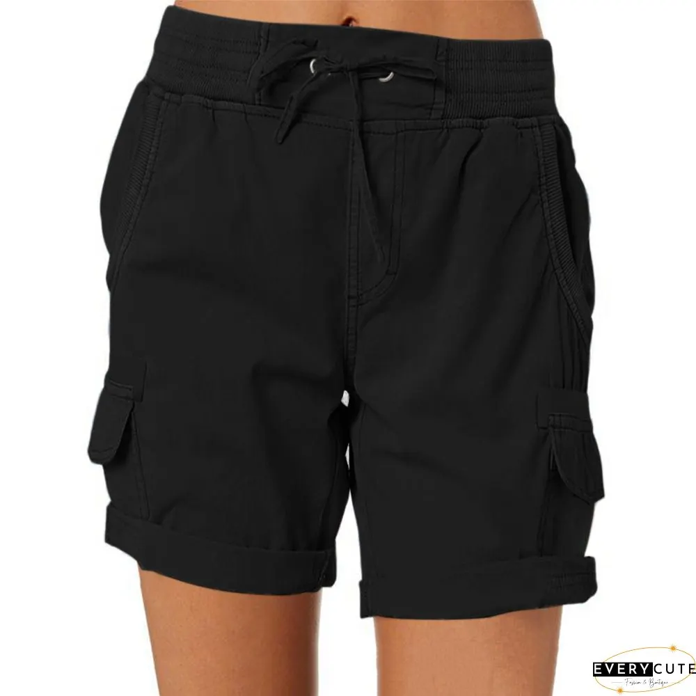 Flap Pocket Taped Low Waist Bermuda Shorts