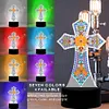 5D DIY Diamond Painting 7 Color Night Light Lamp Home Decoration Ornament Gift Kit(Cross)