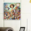 (US Local)Sewing 5D DIY Full Round Drill Big Size Diamond Painting Craft Home Decor 50x50cm