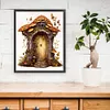>SALE<Full Embroidery Cotton Thread 11CT Print Floral Mushroom Hut Cross Stitch50x60cm