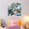 (Counted/Stamped)Cat Sleeping Under The Quilt-11CT Cross Stitch 40*40cm/15.75*15.75in