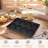 8-Hole Egg Burger Machine Reusable Meat Fryer Plate Bread Mold Pan for Gas Oven