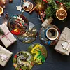8PCS Wooden Diamond Painting Coasters Kits for Adults Kids Beginner (Dragon)
