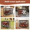[US Local Warehouse] Ball Cart with Wheels Rolling Basketball Rack with Lockable Lid Balls Storage Locker for Volleyball Gym Recess Soccer Playground