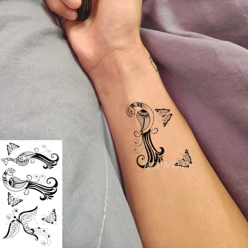 Waterproof Temporary Tattoo Sticker heartbeat wave French it is the life English letter women's tatto flash tatoo fake tattoos