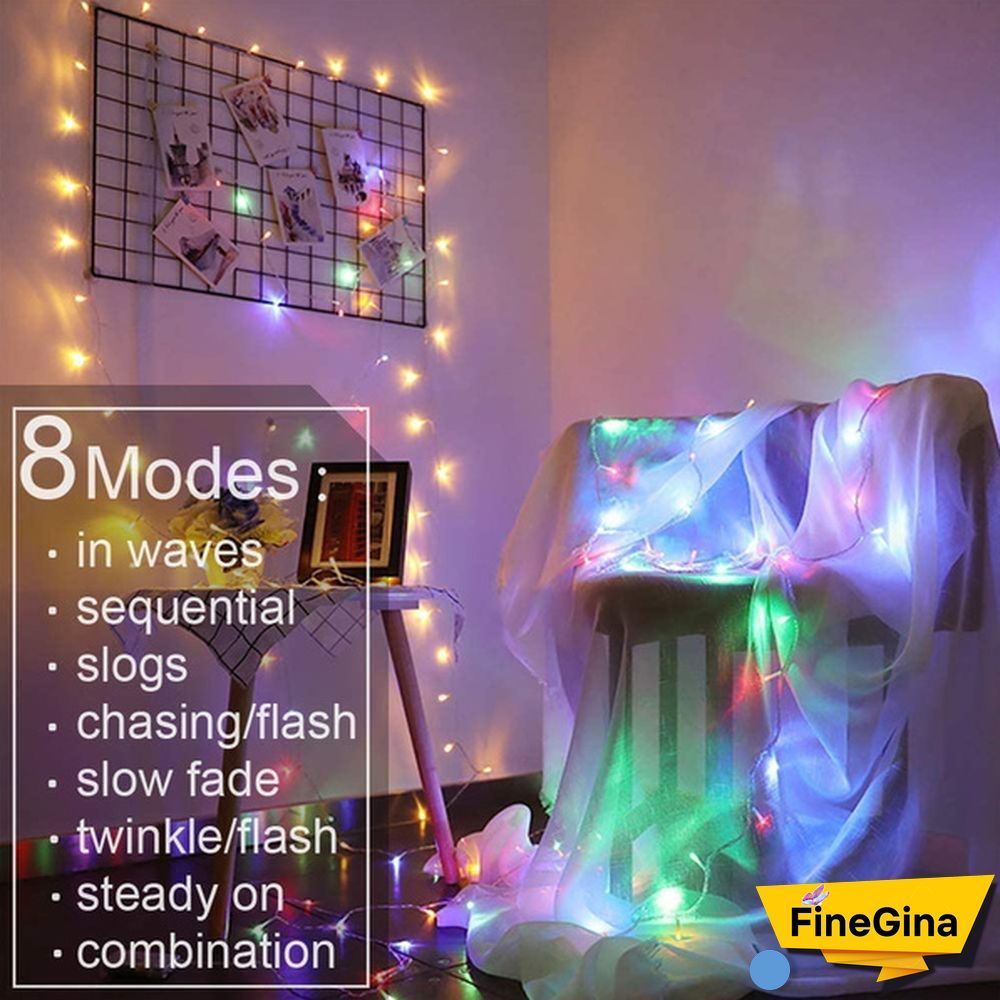 300LED Curtain String Lights 8 Modes with Remote Control Waterproof Fairy Lights Wedding Party Room Christmas Decoration Lights USB Powered