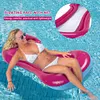 Foldable Inflatable Hammock Back Floating Row Air Bed Swimming Pool Chair