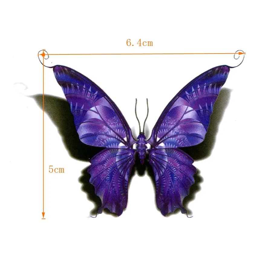 Purple Butterfly Waterproof Temporary Tattoos Men Fake Tattoo The Flash Beauty Animals Tatuajes Tatoos Temporarles For Women