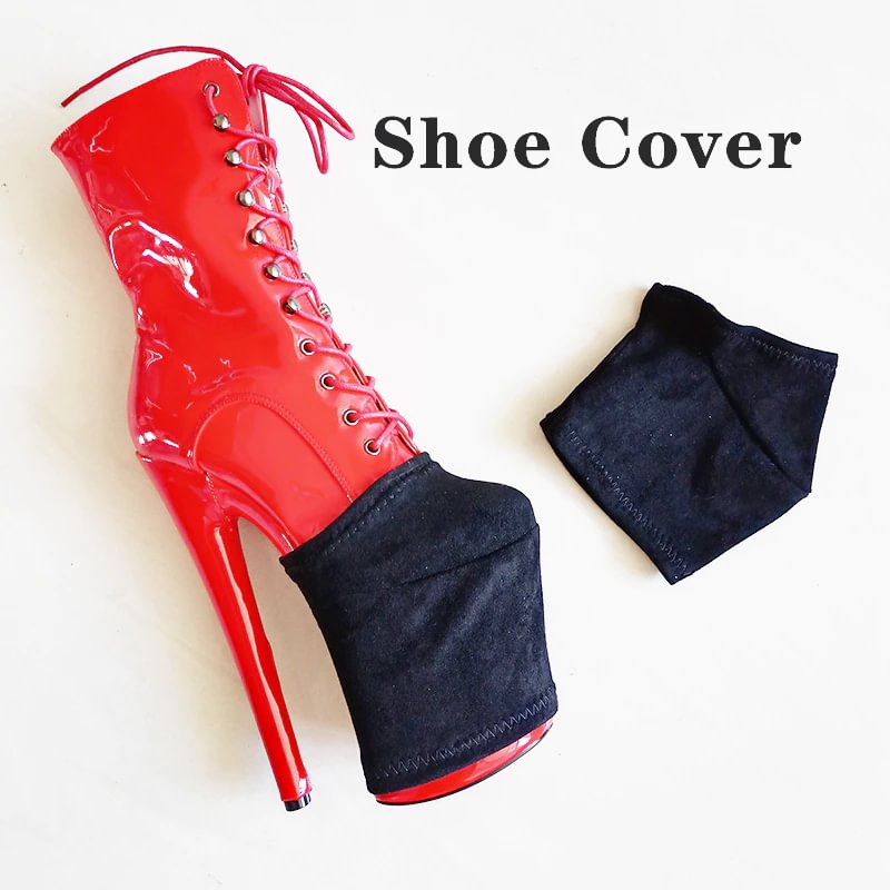 Qengg Shoe Cover Pole Dance Shoes Protective Cover High Heels 20cm Waterproof Platform 10cm Suede Material Strong Wear-resistant