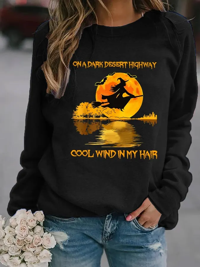Vintage Print Long Sleeve Sweatshirt