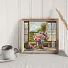 Windowsill Vase-14CT Stamped Cross Stitch 47*44cm/18.5*17.32in