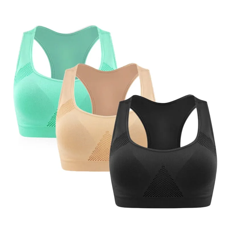 VEAMORS Absorb Sweat Seamless Sports Bras, Women Wirefree Padded Yoga Bra Underwear ,Athletic Vest Fitness Running Tank Tops