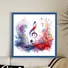 Watercolor Music Note-11CT Stamped Cross Stitch 40*40cm