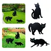 3Pcs Black Cat Garden Scarer Outdoor Cat Decorative Stakes for Home Garden Decor