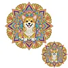 Diamond Painting Double-Layer Dog Mandala Refrigerator Magnet 360 Rotating Magnetic Refrigerator Sticker