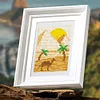 6pcs Scenery DIY Mini Round Diamond Painting Set 14x19cm